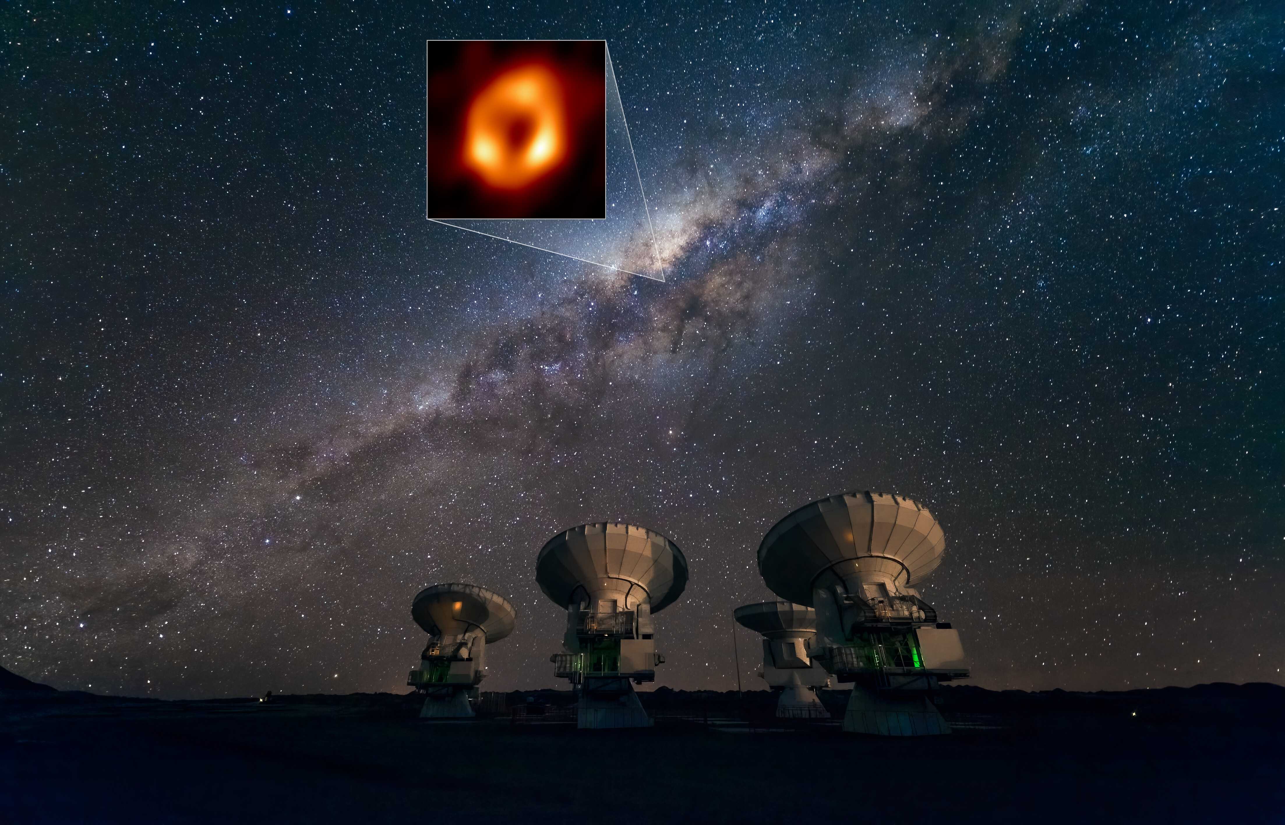 Телескоп горизонта событий впервые получил изображение тени сверхмассивной черной дыры в центре Млечного Пути