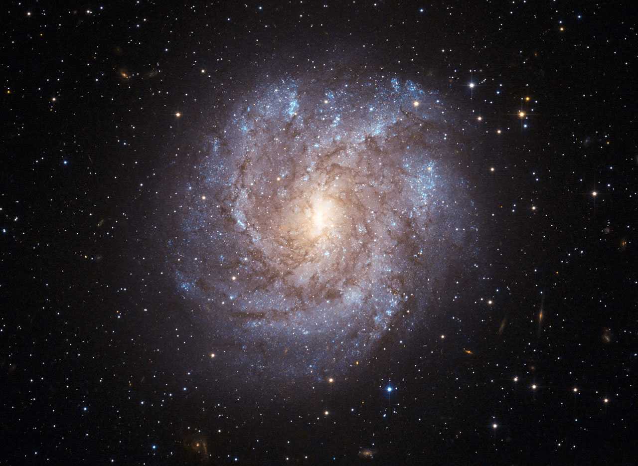 Астрономы обнаружили загадочный радиоисточник в спиральной галактике NGC 2082