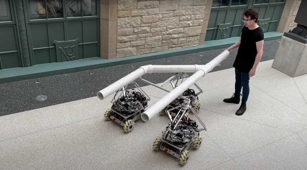 Дельта-роботы с всенаправленными колесами сделали тяжелый груз легким для человека