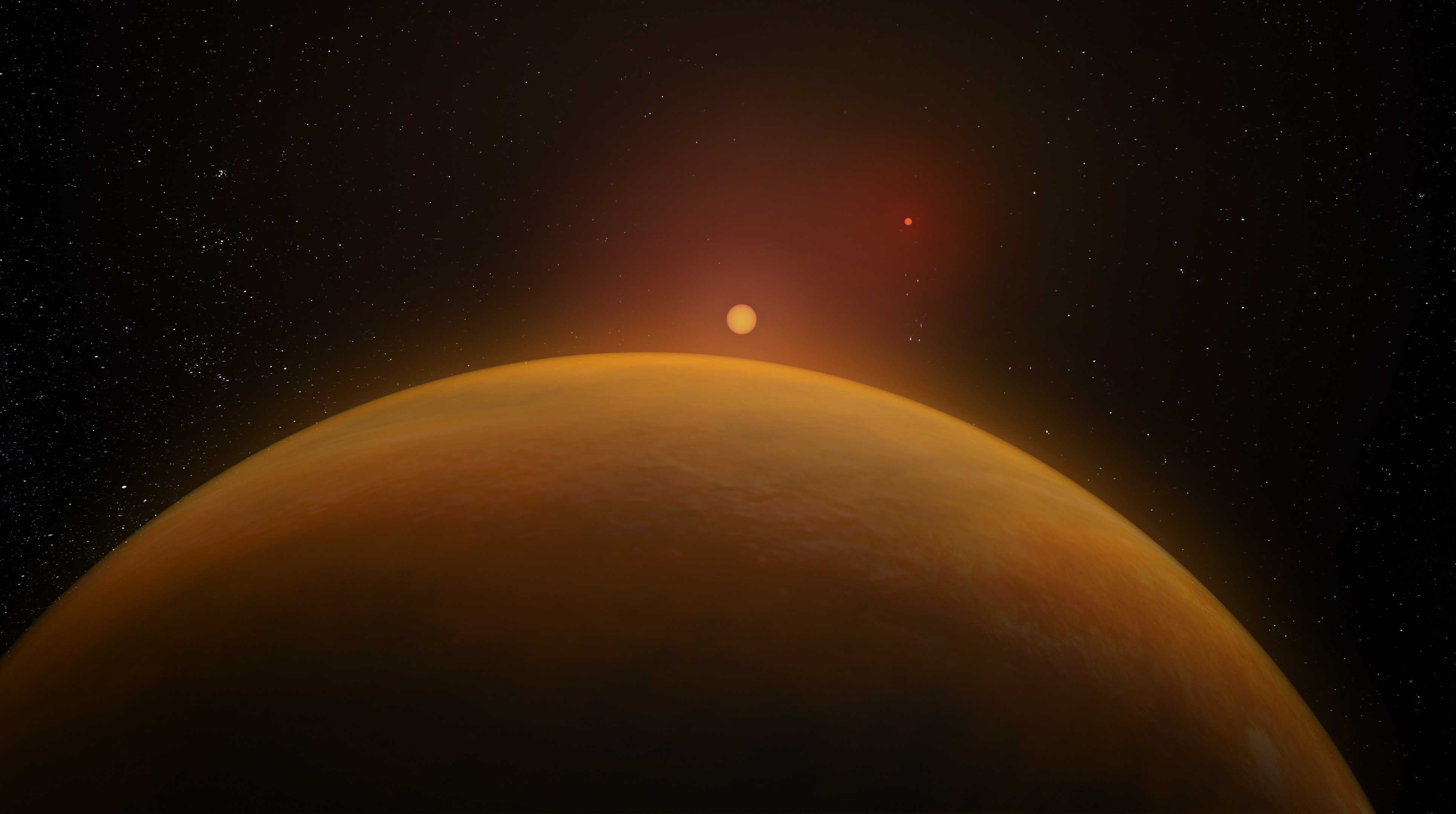 Орбиту планеты GJ 896Ab у двойной звезды впервые определили в 3D