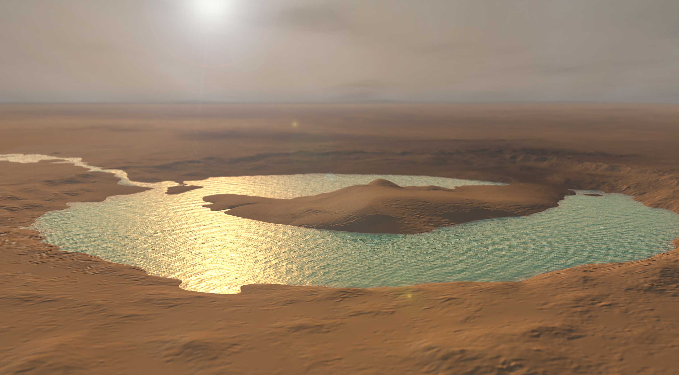 Астрономы изучили остатки древних озер на Марсе