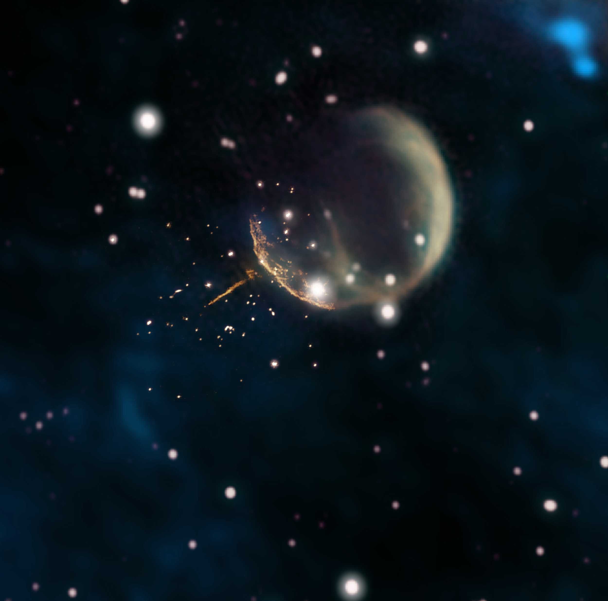 Пульсар J0002 сверхновой звезды