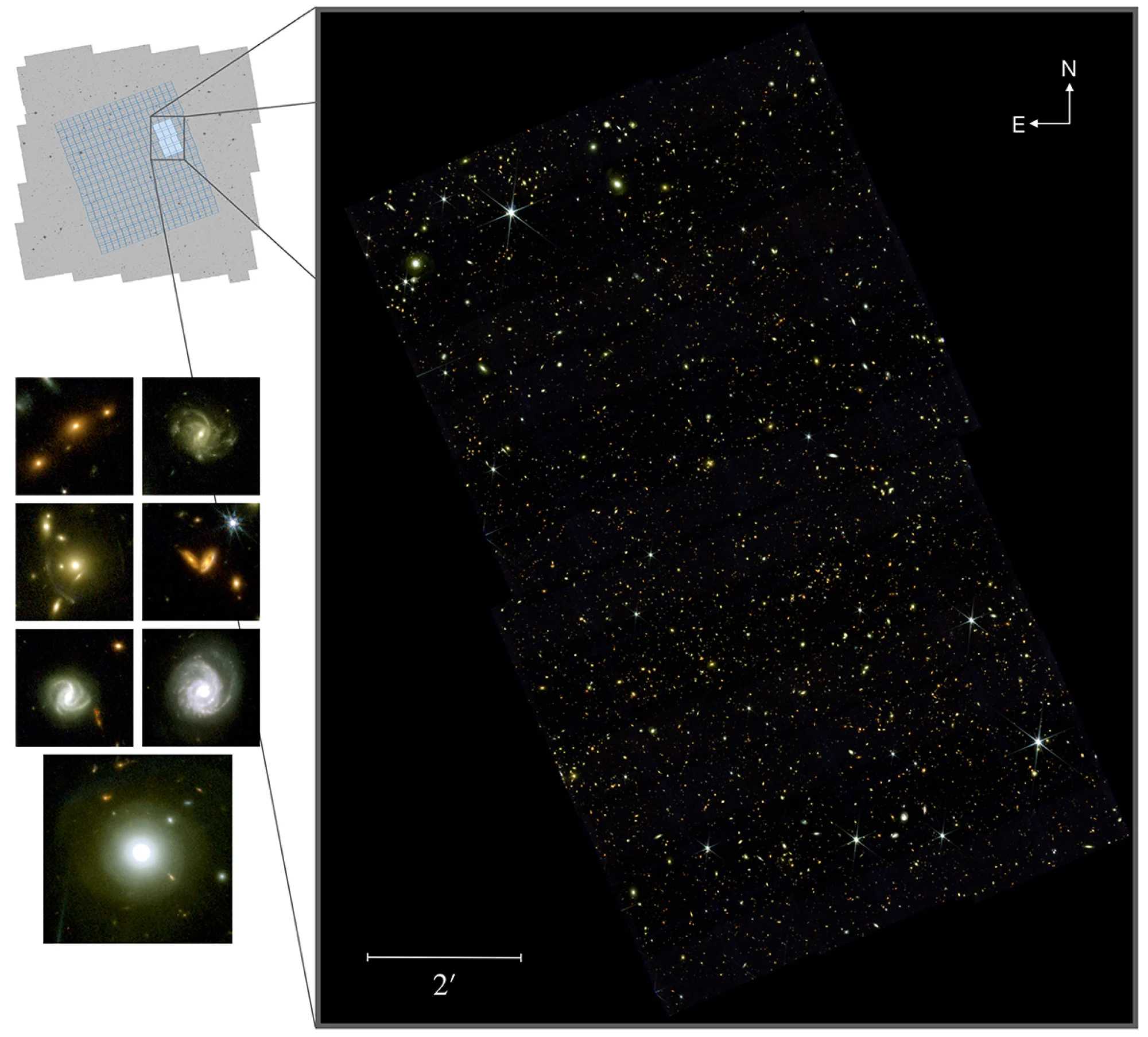 Первые снимки телескопа Джеймса Уэбба, полученные в рамках программы COSMOS-Web