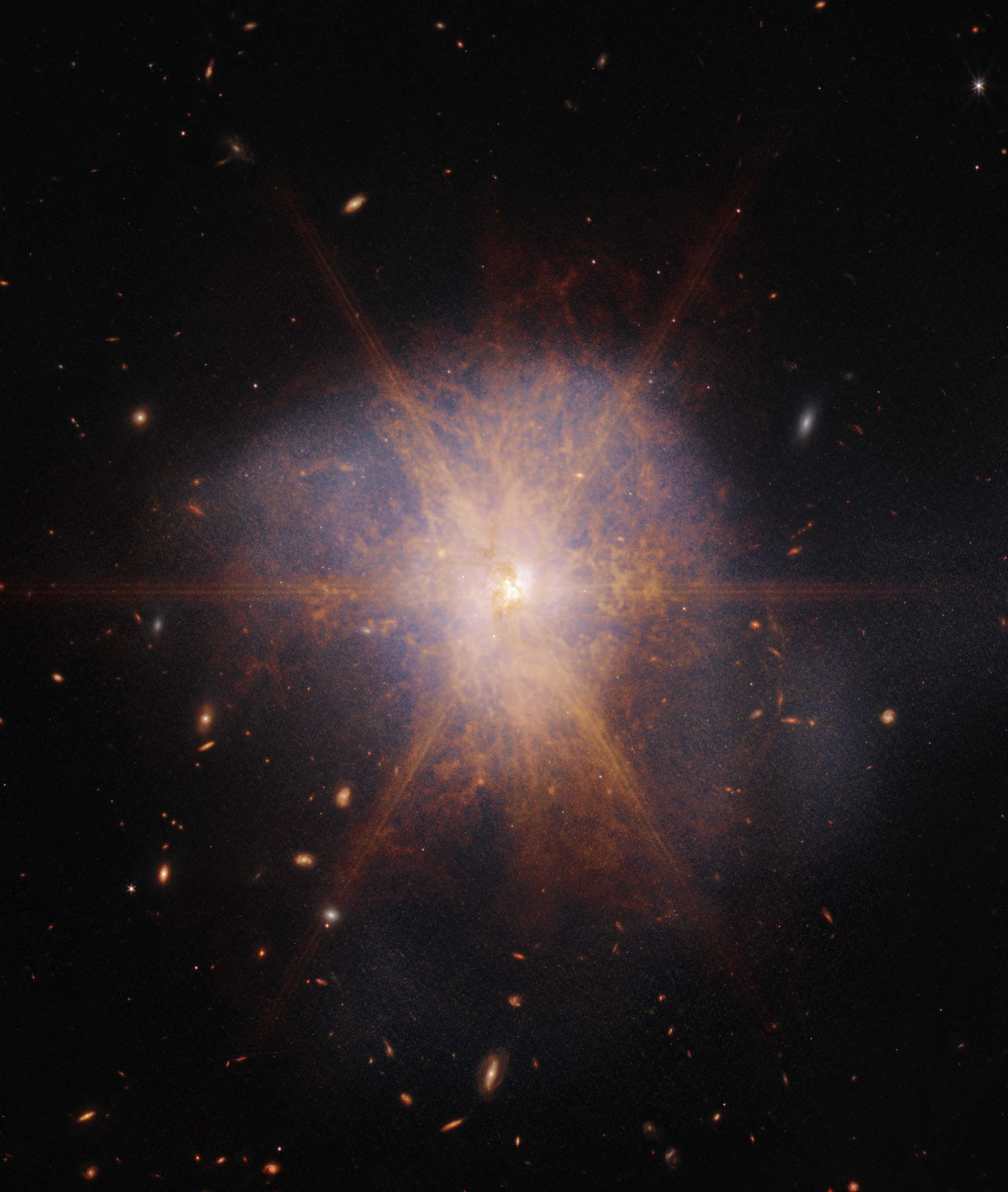 Ярче триллиона солнц: телескоп «Джеймс Уэбб» запечатлел последствия космической катастрофы