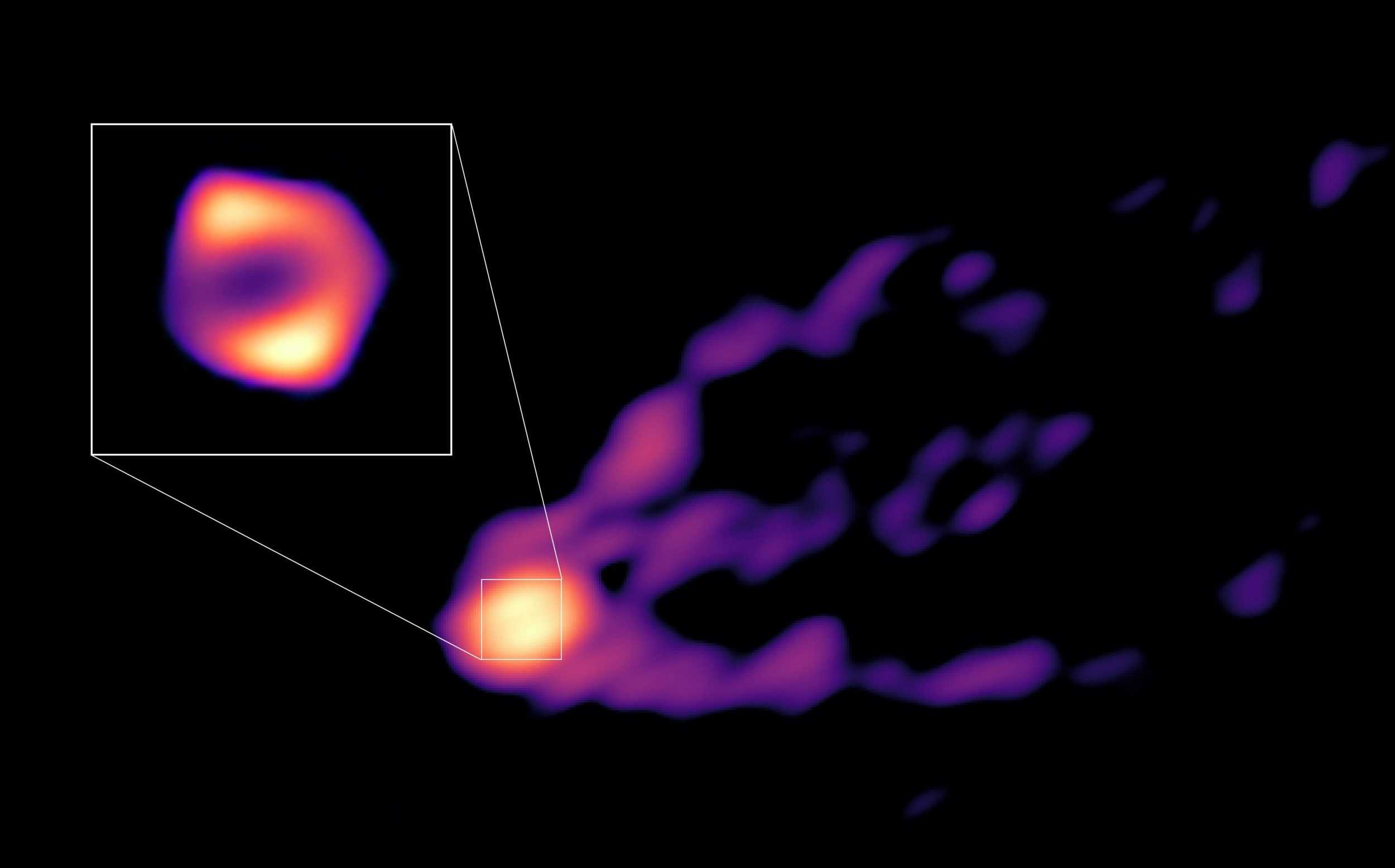 В черной дыре галактики Messier 87 обнаружили «выстрел» джета