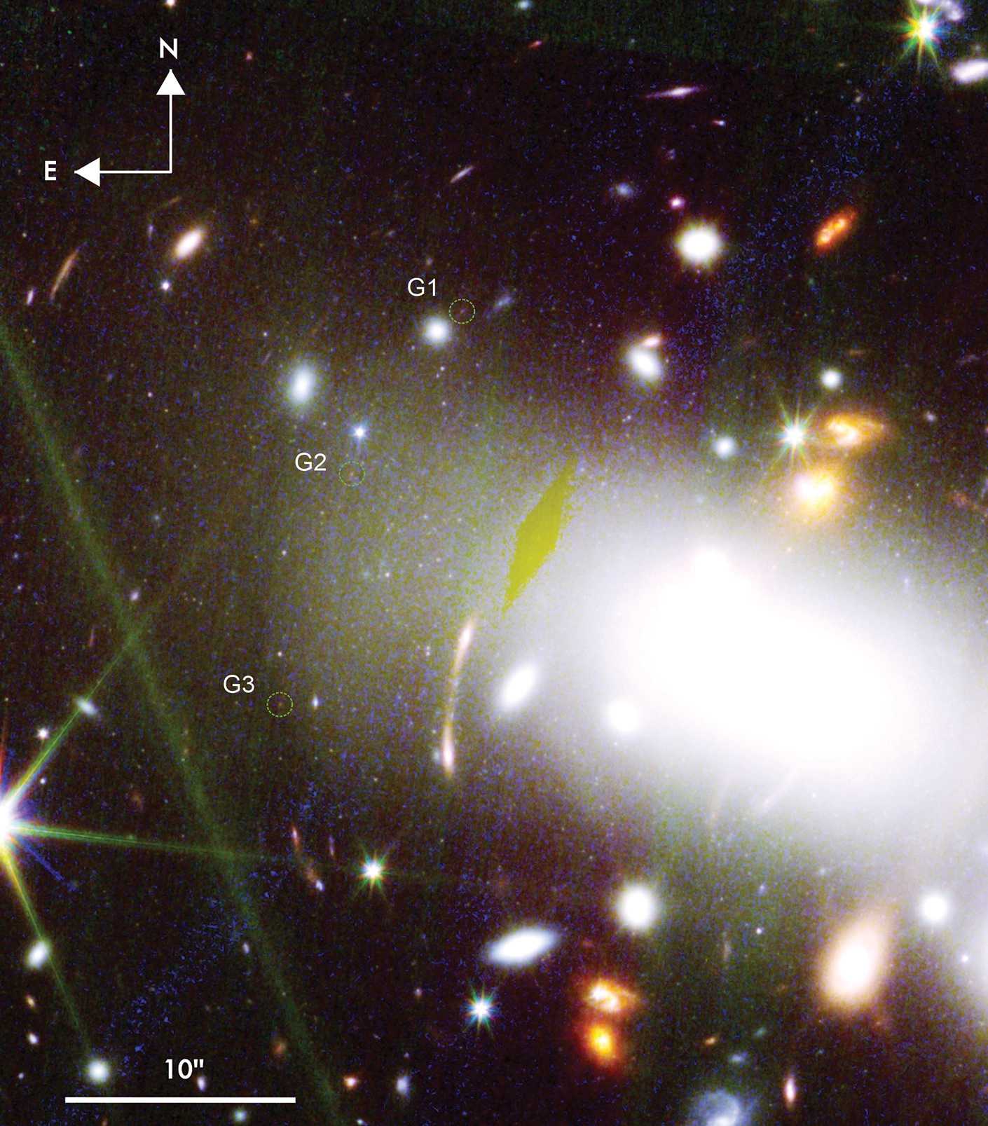 «Джеймс Уэбб» нашел очень маленькую галактику RX J2129-z95 в ранней Вселенной