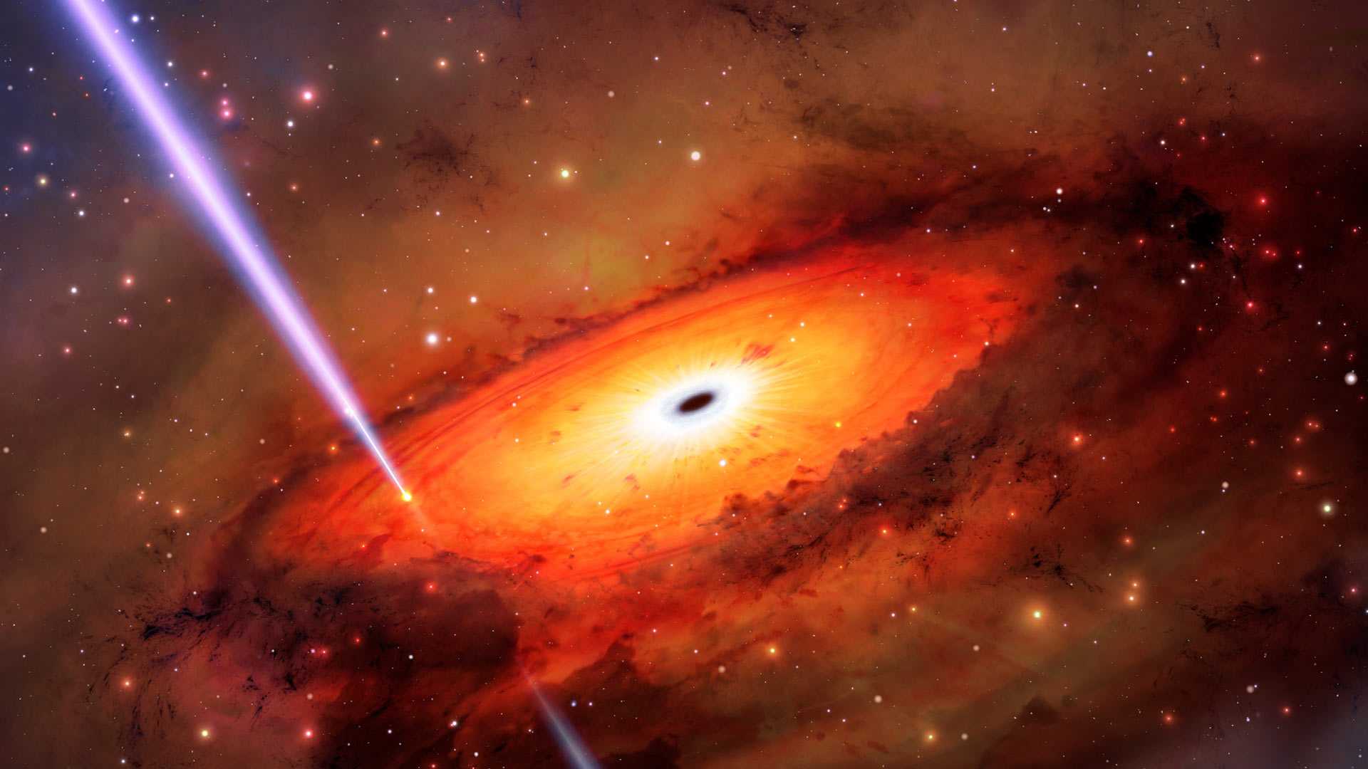 Астрономы заметили гамма-всплеск от столкновения звезд возле черной дыры