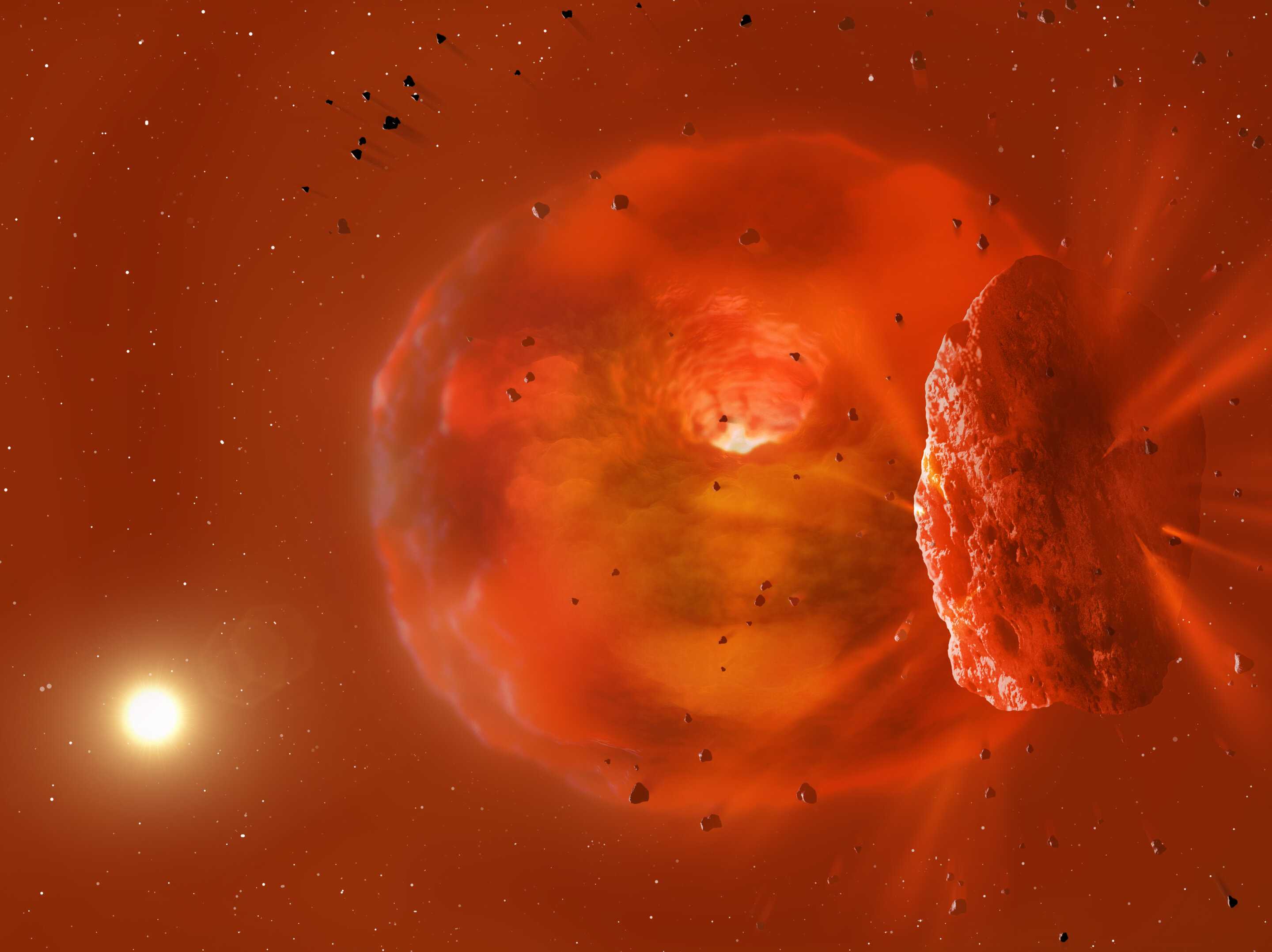 Астрономы проследили за столкновением двух крупных экзопланет