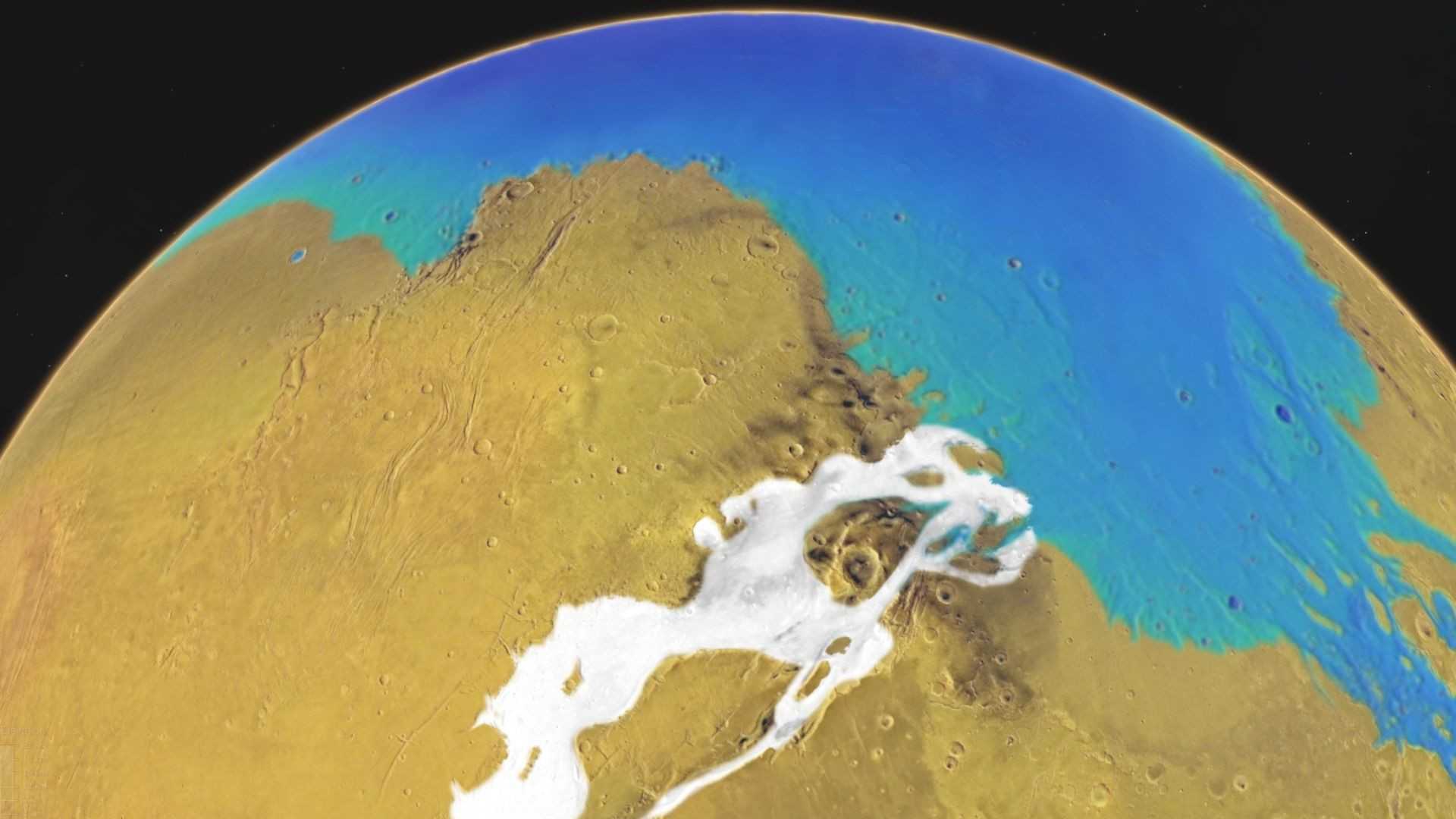 Новый гравитационный анализ Марса позволяет лучше понять вероятно существовавший на нём древний океан