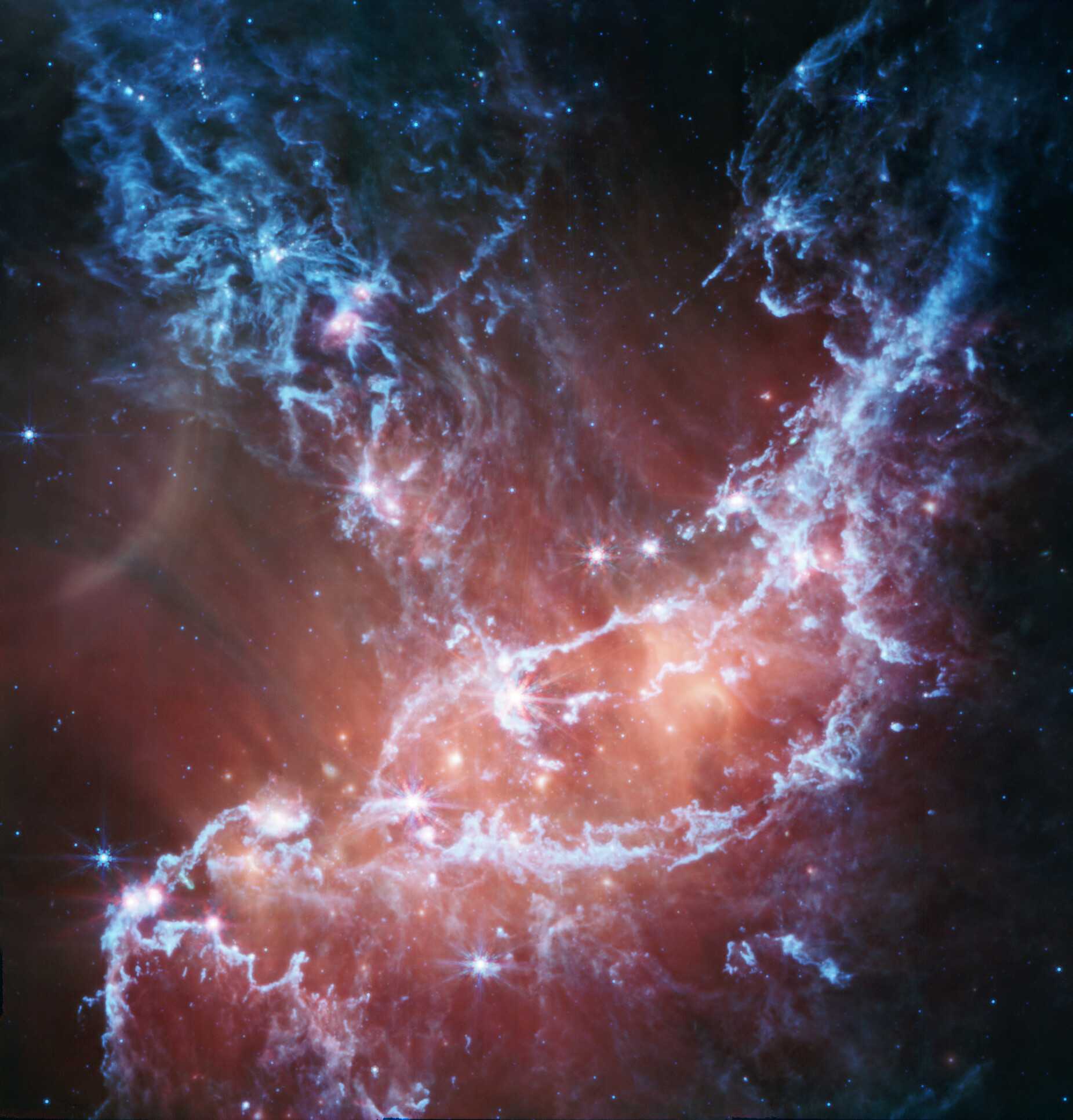 «Джеймс Уэбб» запечатлел молодые звезды в соседней галактике