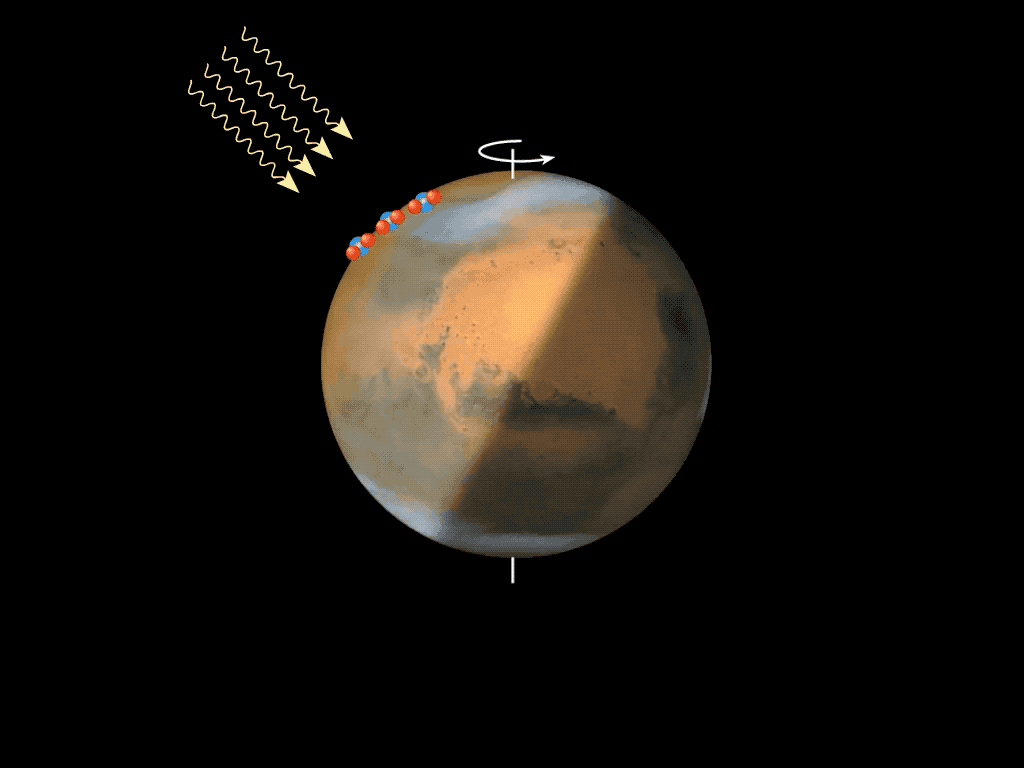 Trace Gas Orbiter впервые увидел ночное свечение кислорода в марсианской атмосфере