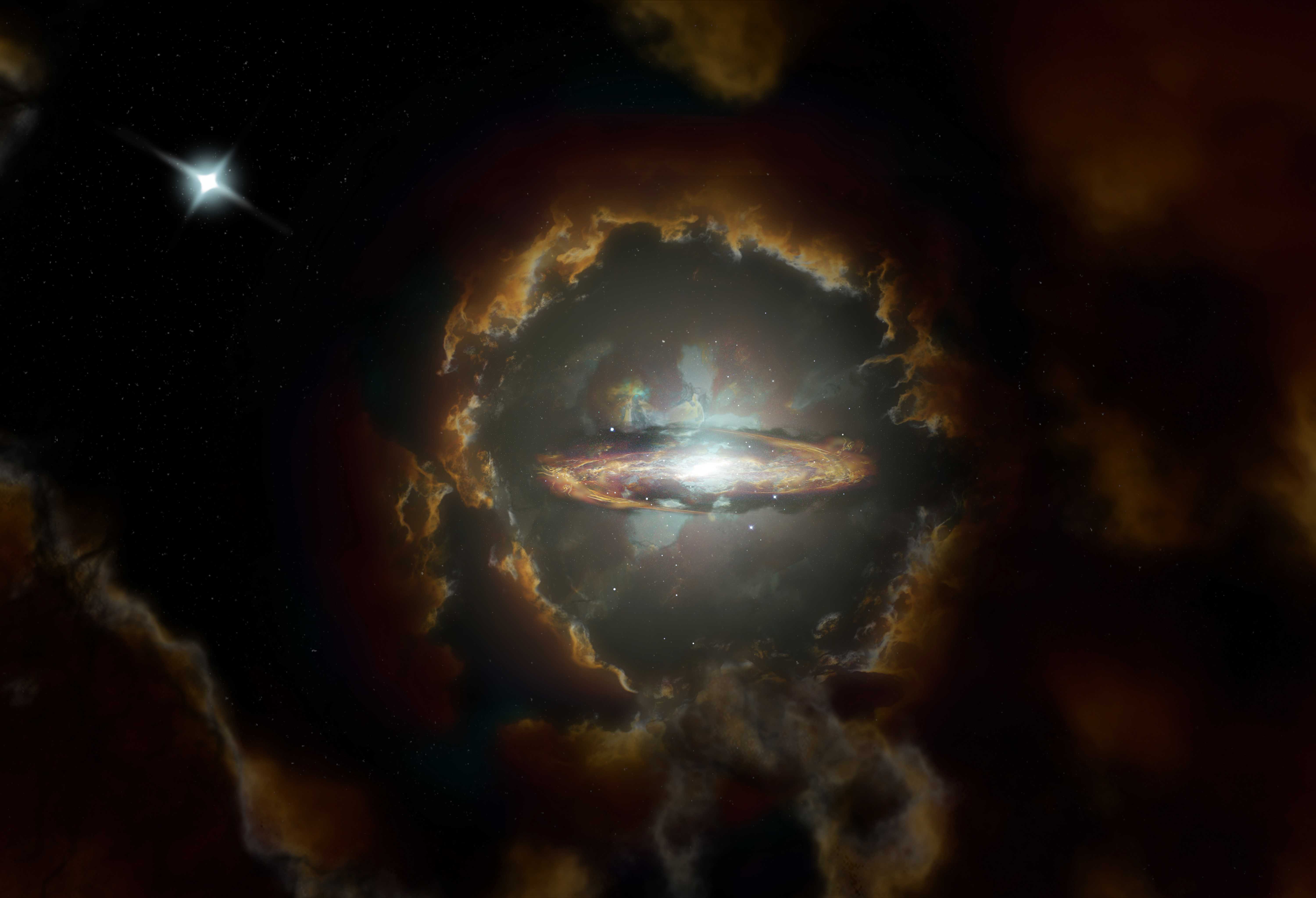 Обнаружена древнейшая спиральная галактика
