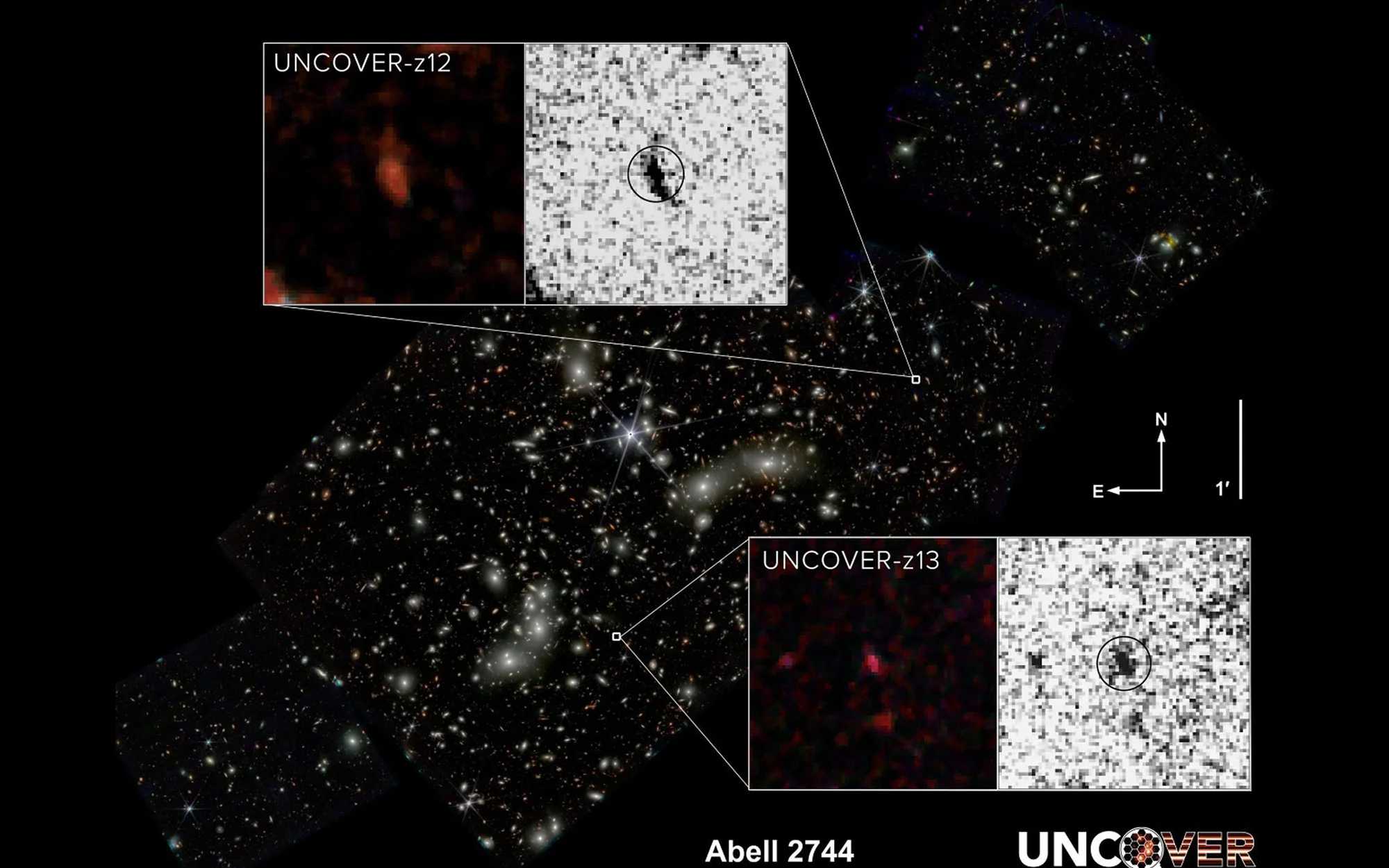 «Джеймс Уэбб» обнаружил две новые далекие галактики