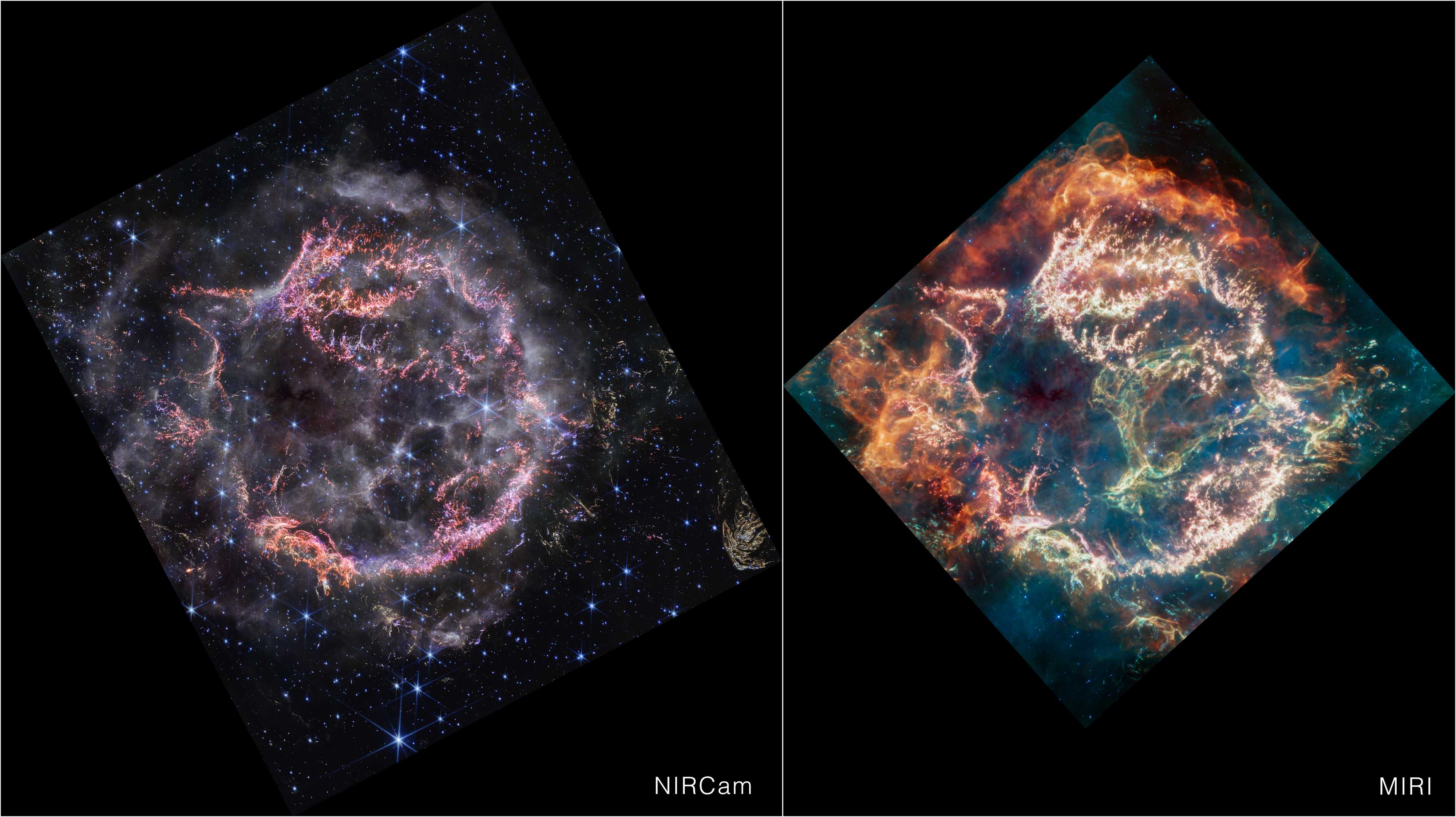 «Джеймс Уэбб» получил детальное изображение остатка сверхновой Кассиопея А