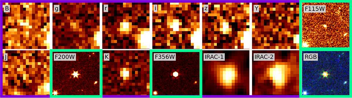 Мультиволновые изображения BiRD, полученные космическими и наземными телескопами