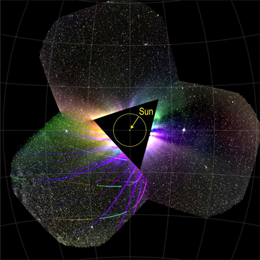 Зонд PUNCH увидел разноцветные треки от столкновения с микрометеороидом Зонд PUNCH увидел разноцветные треки от столкновения с микрометеороидом